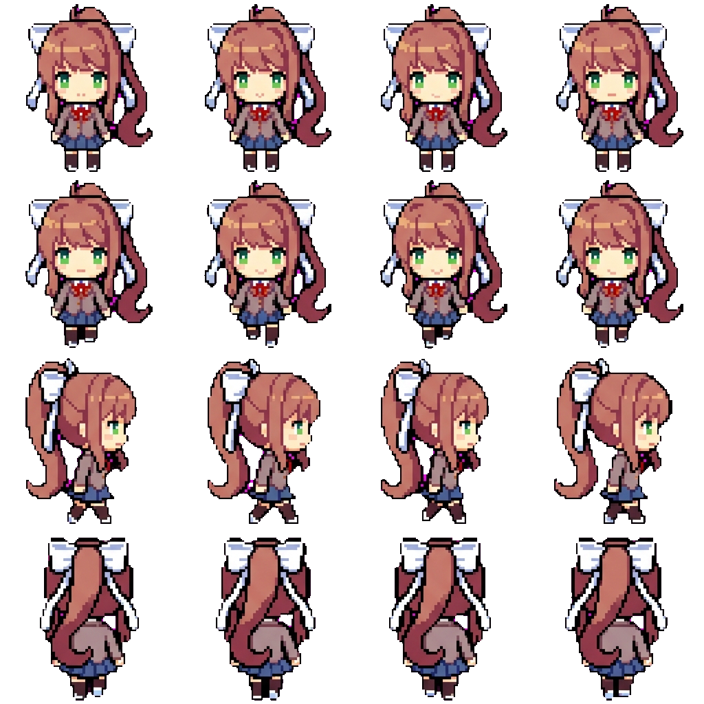Monika movement sprite