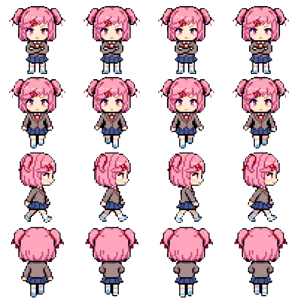 Natsuki movement sprite