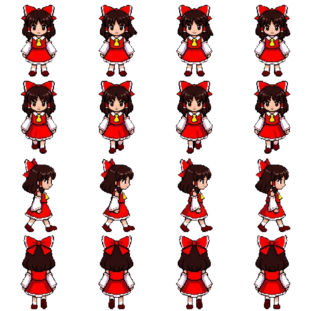 Reimu Hakurei movement sprite