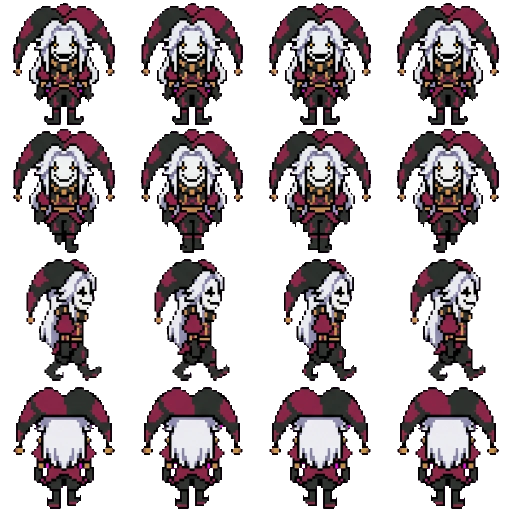 Pierrot movement sprite