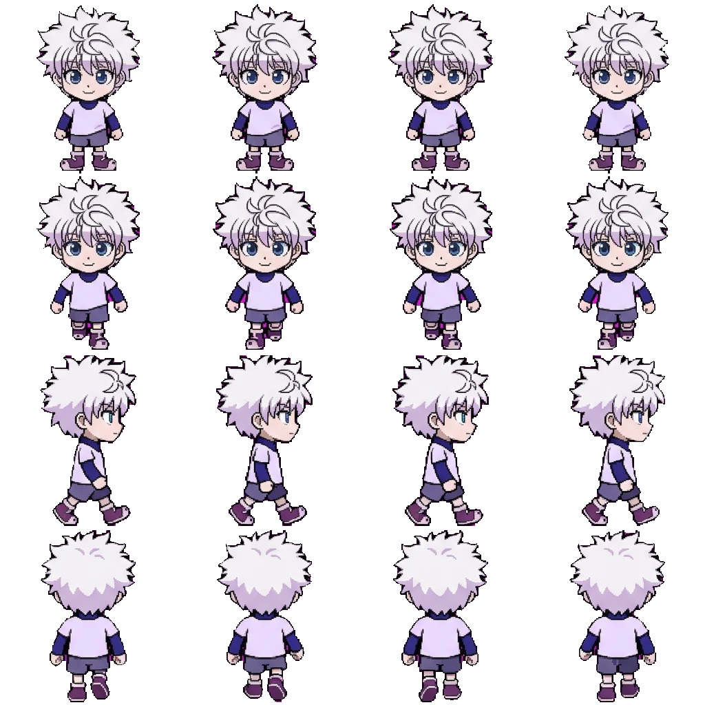 Killua zoldyck movement sprite