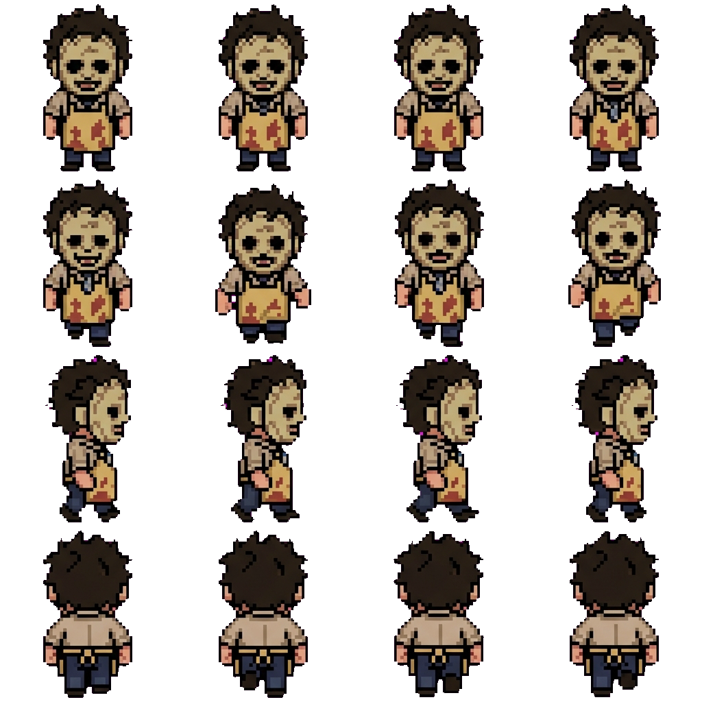 Leather Face movement sprite