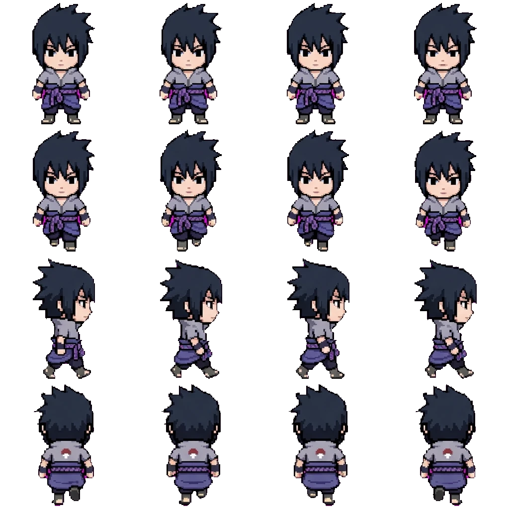 Sasuke Uchiha movement sprite