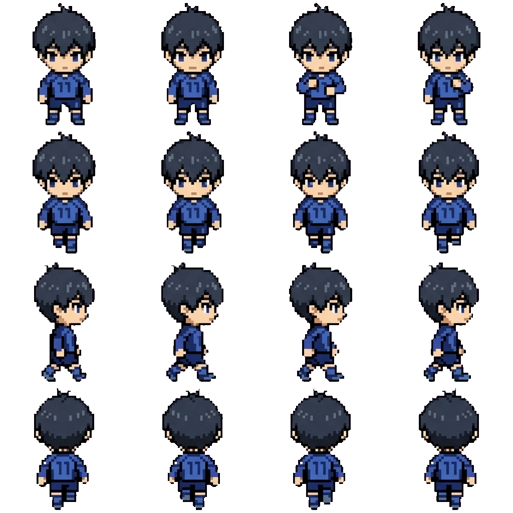 Yoichi Isagi movement sprite