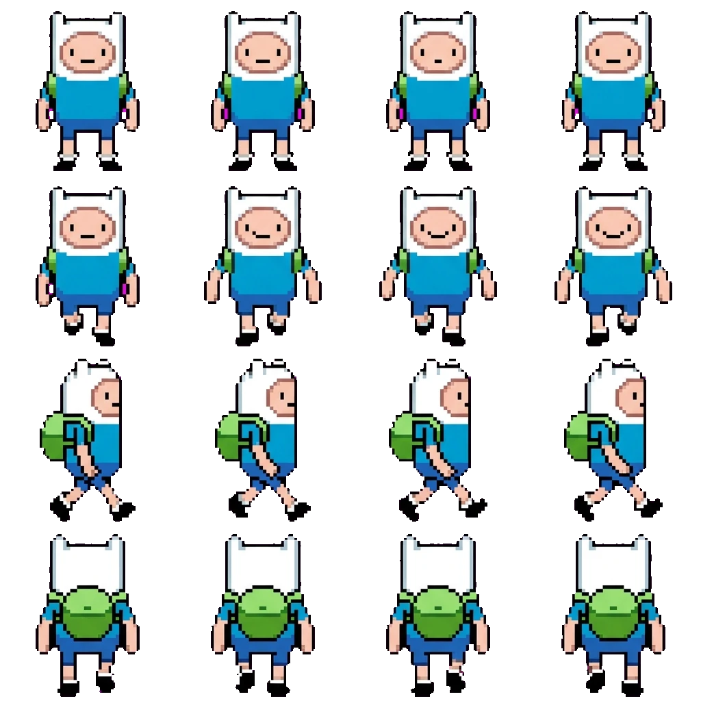 Finn Mertens movement sprite