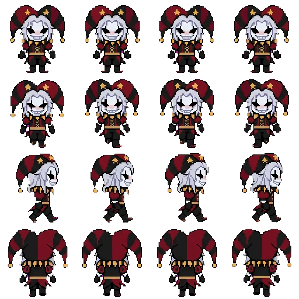 Pierrot movement sprite