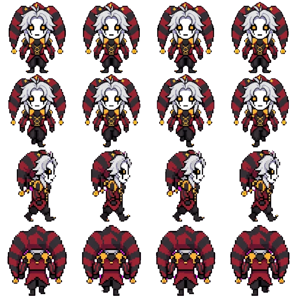 Pierrot movement sprite
