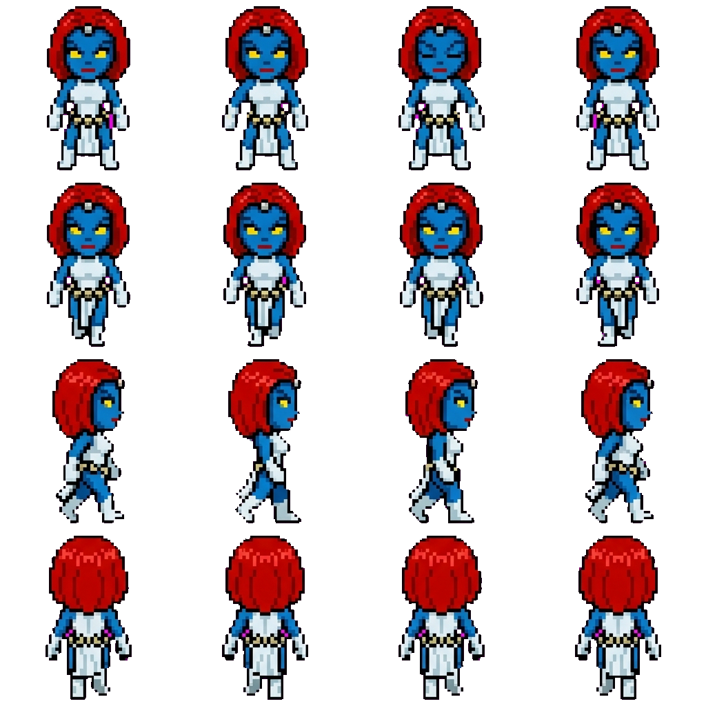 Mystique movement sprite
