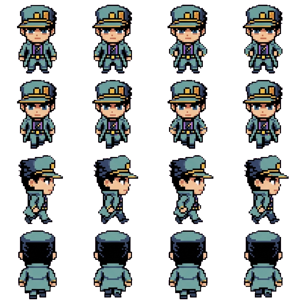 Jotaro Kujo movement sprite