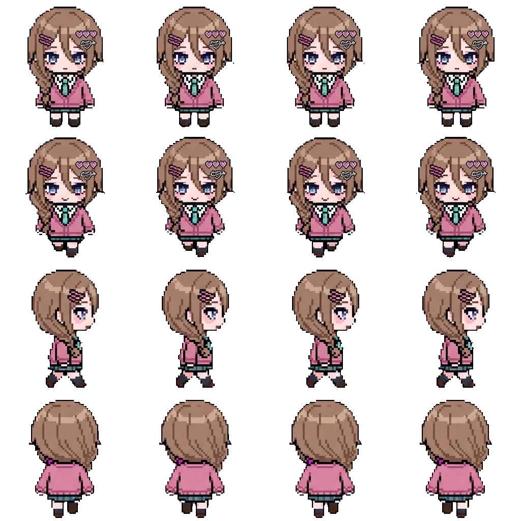 Mana Hoshino movement sprite