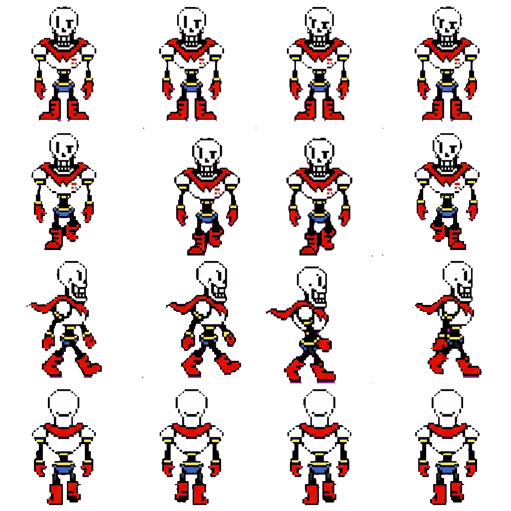 Papyrus movement sprite