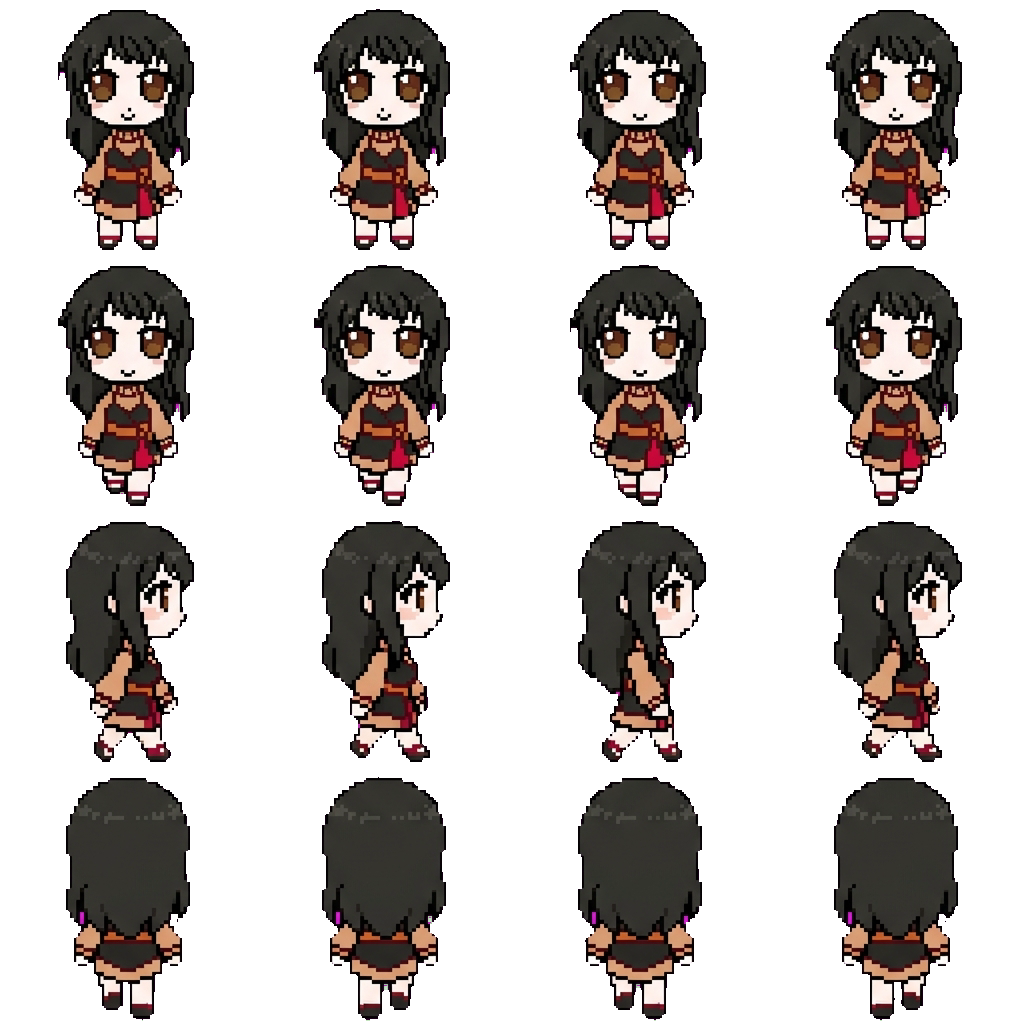 Рёко Хиросе movement sprite