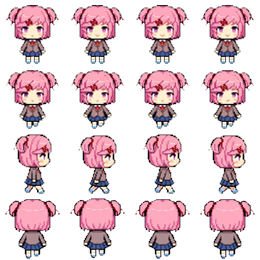 Natsuki movement sprite