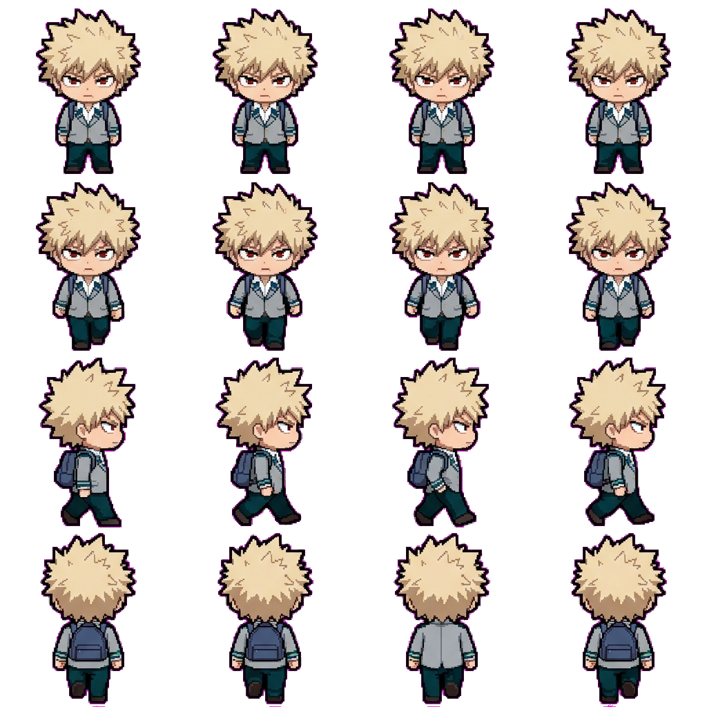 Katsuki Bakugo movement sprite
