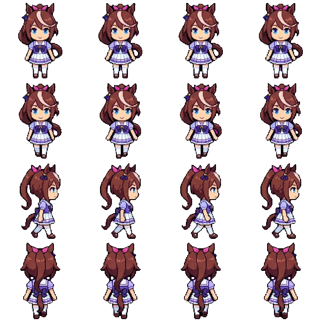 Tokai Teio movement sprite