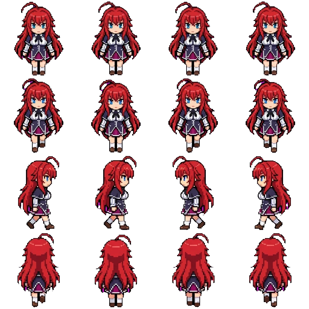 Rias Gremory movement sprite