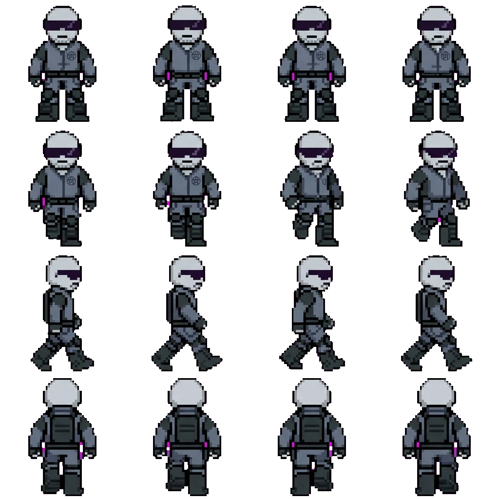 Expandable movement sprite