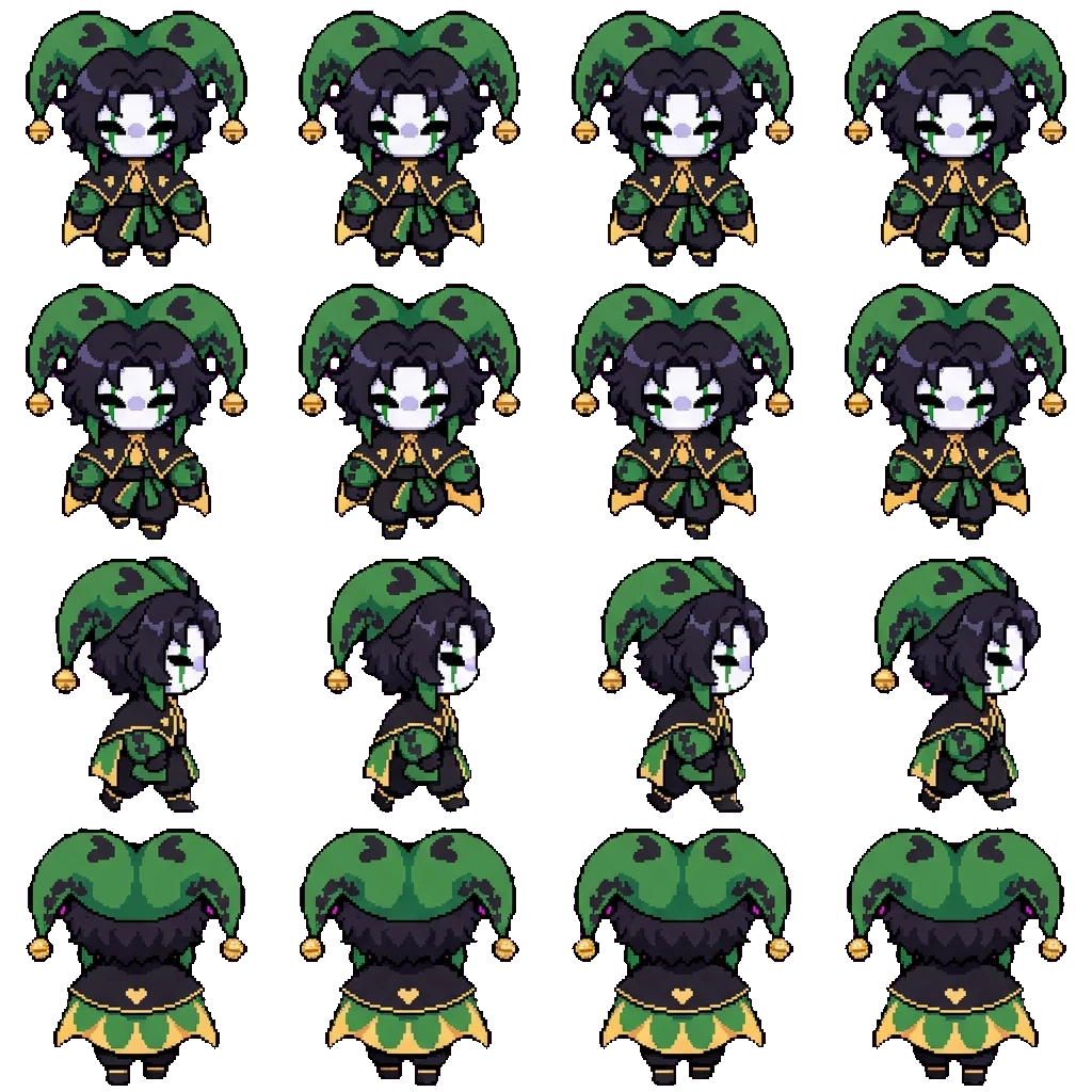 Harlequin movement sprite