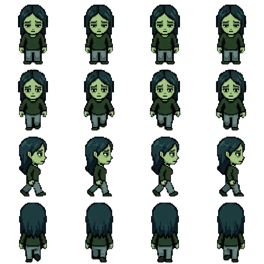 Widowed woman movement sprite