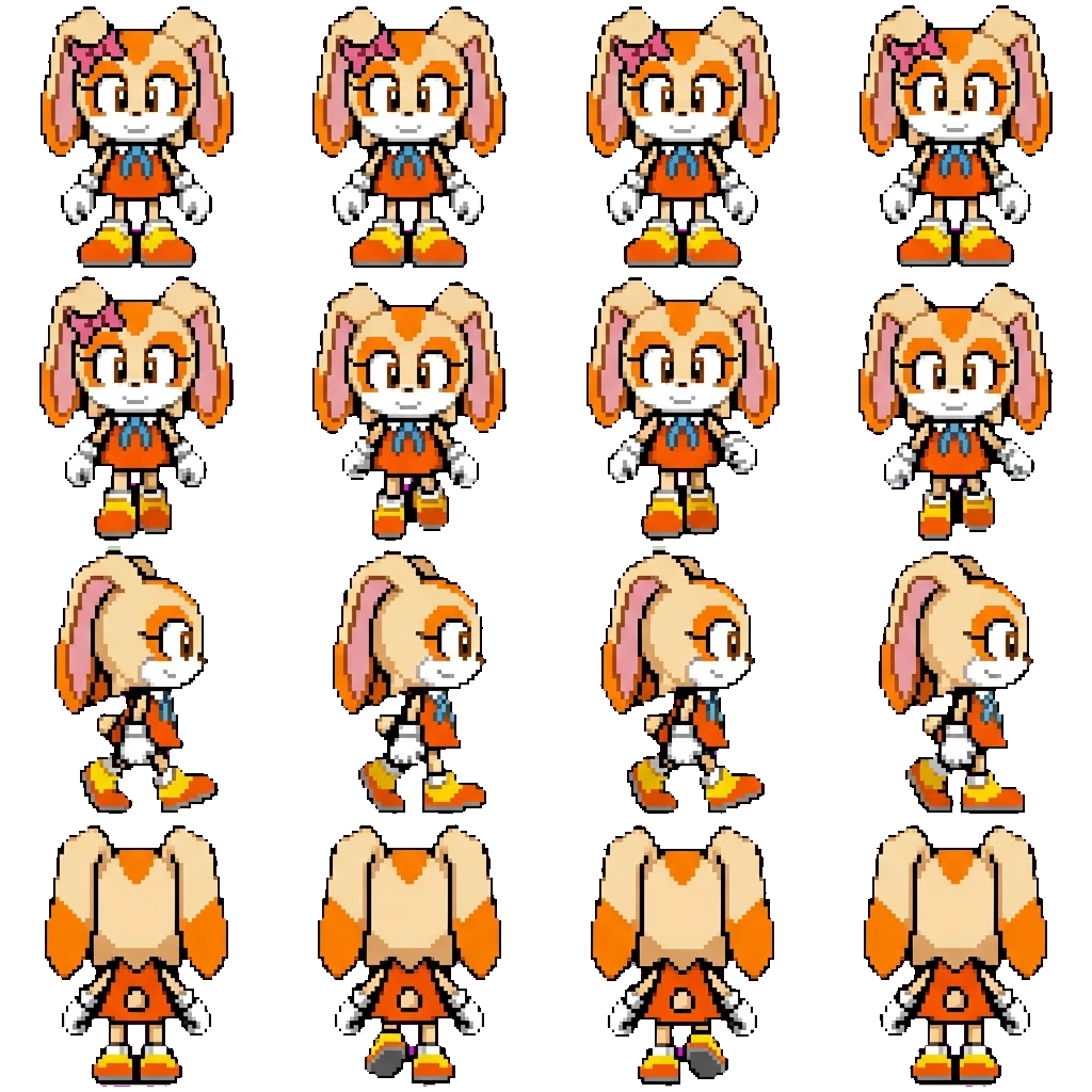 Cream The Rabbit movement sprite