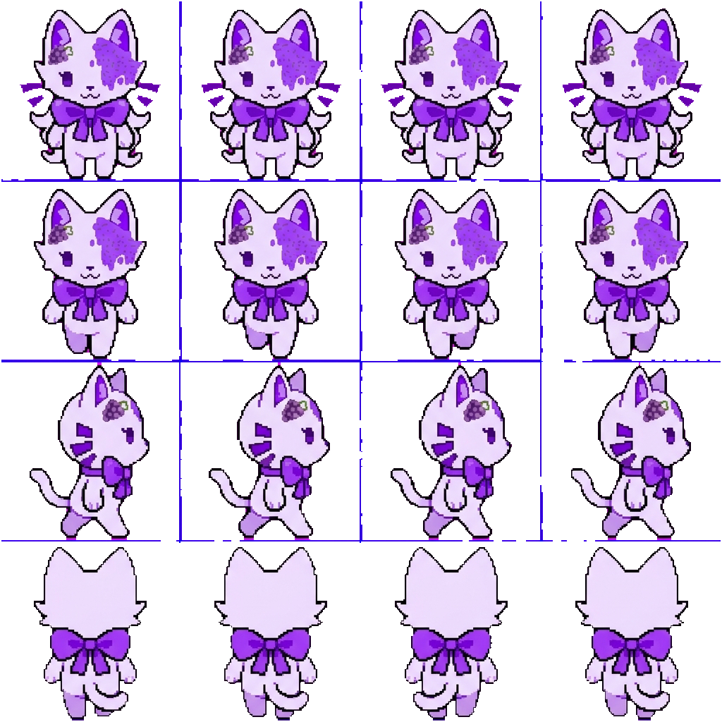 Grape meow movement sprite