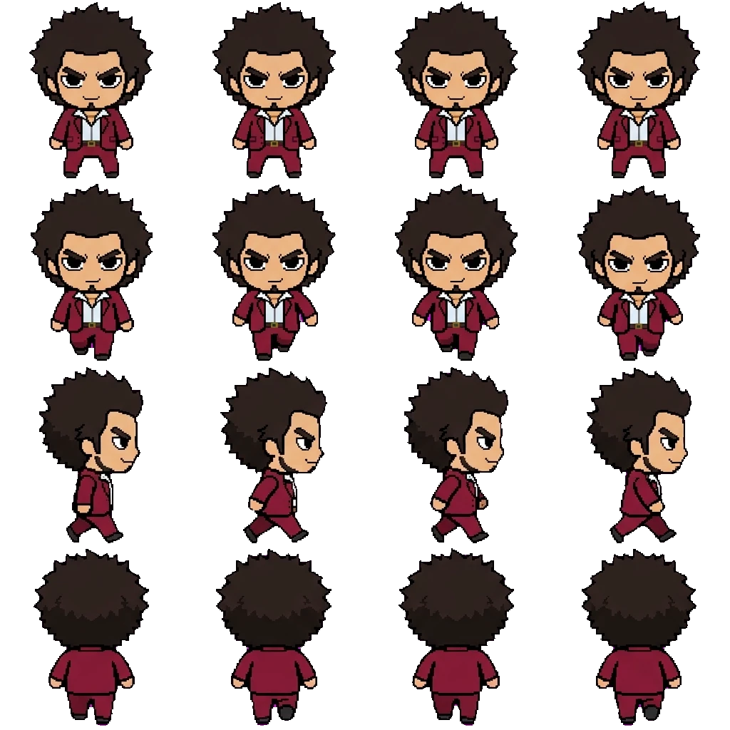 Ichiban Kasuga movement sprite