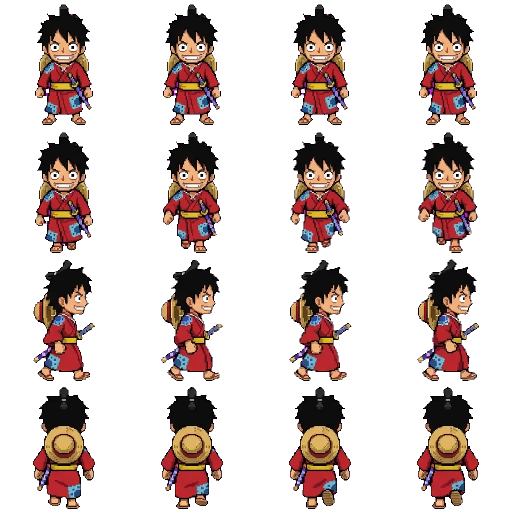 Luffy movement sprite
