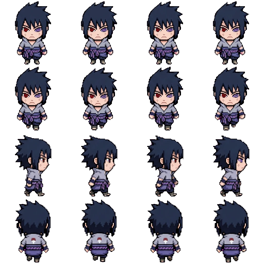 Sasuke Uchiha movement sprite