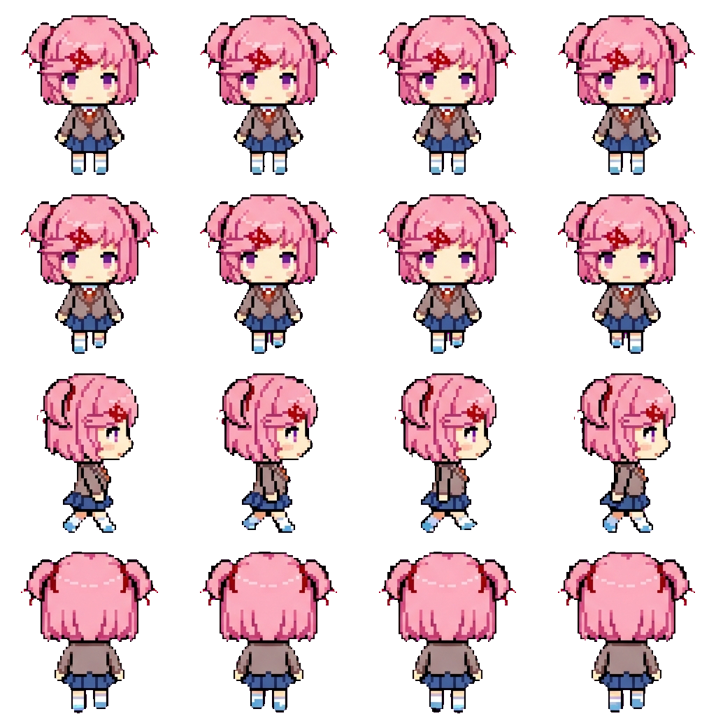 Natsuki movement sprite