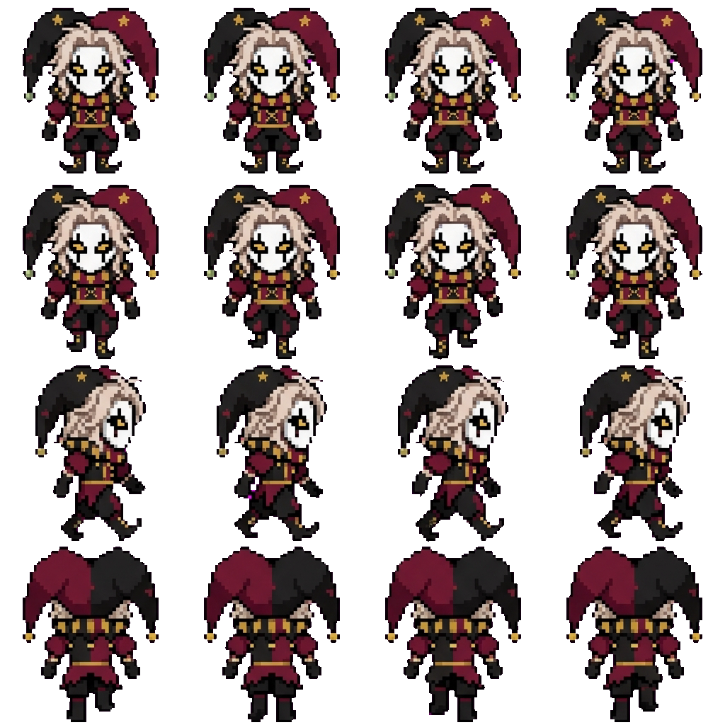 Pierrot movement sprite