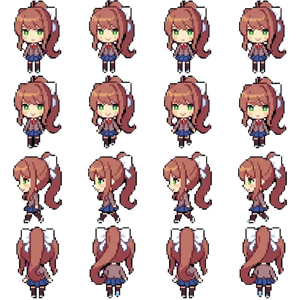 Monika movement sprite