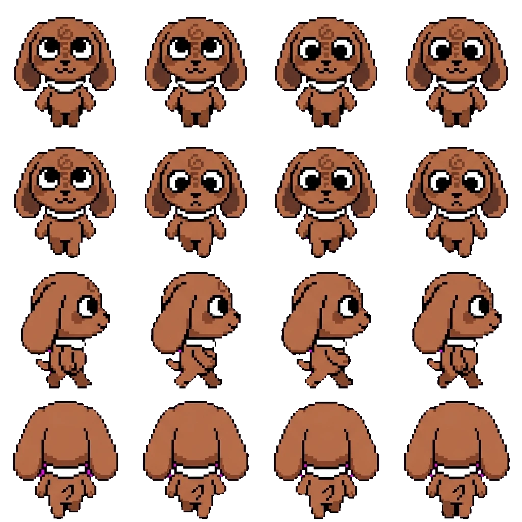 Cocoa Chocolate Bunny movement sprite