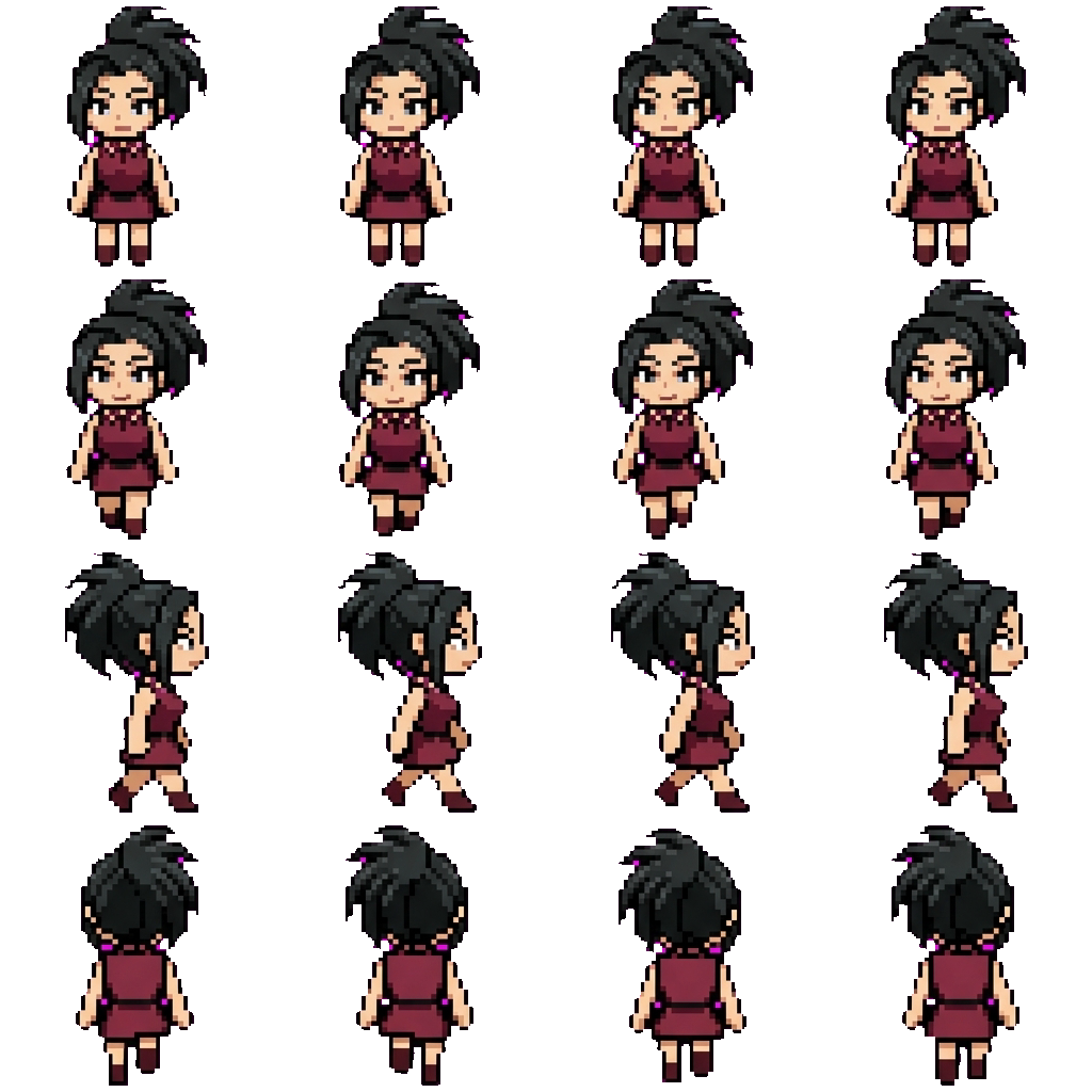 Momo Yaoyorozu movement sprite