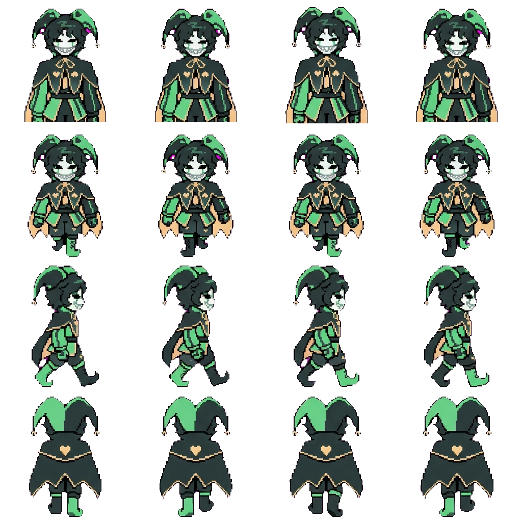 Harlequin movement sprite