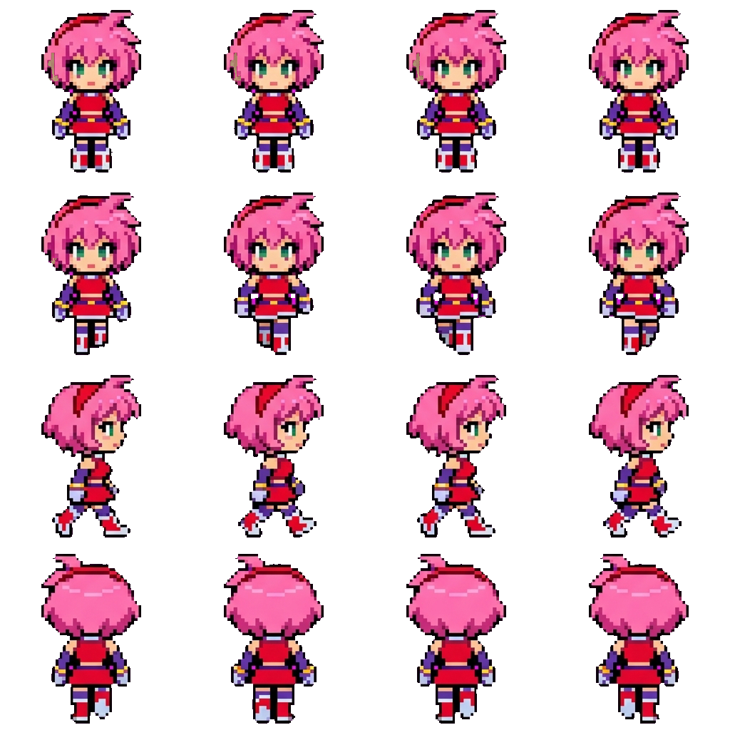 Amy Rose movement sprite