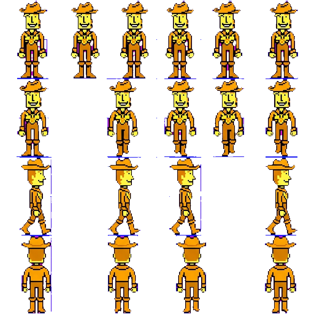 Yellow movement sprite