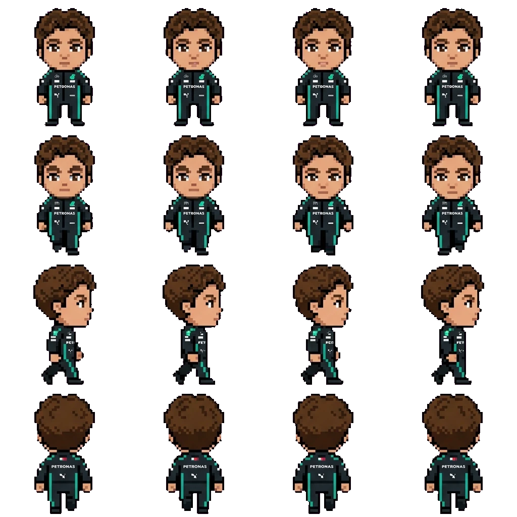 George Russell movement sprite