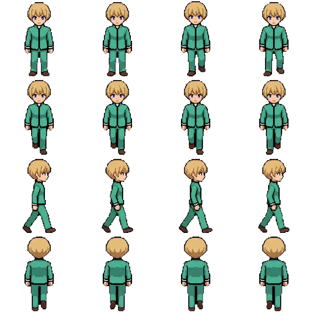 Akechi Touma movement sprite