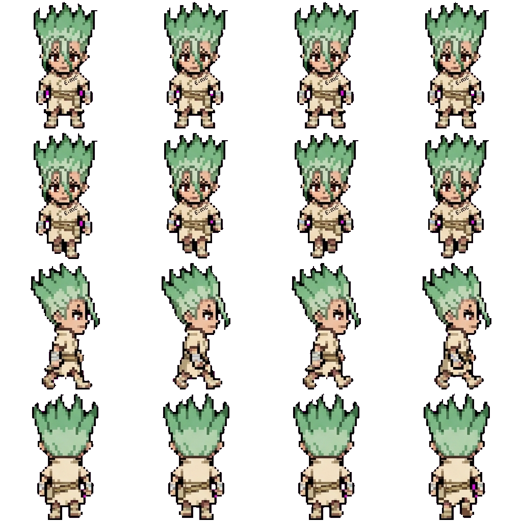 Senku Ishigami movement sprite