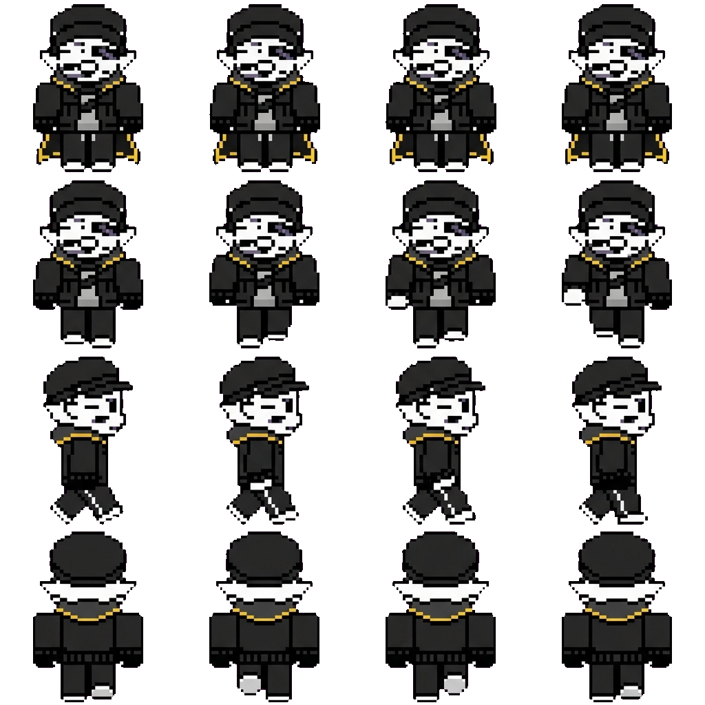 Milo Fred Willow movement sprite
