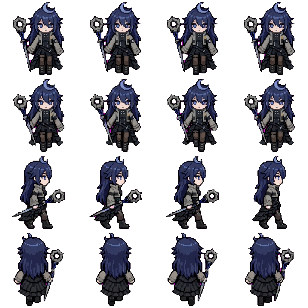 Kuroha Shigure movement sprite