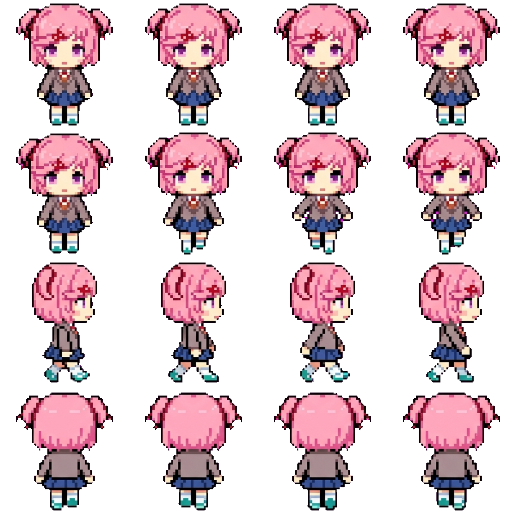 Natsuki movement sprite
