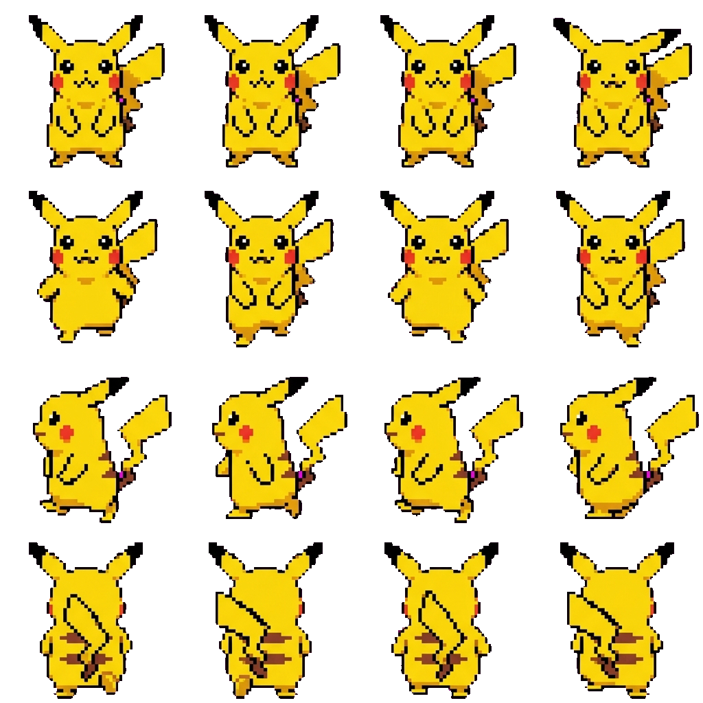 Pikachu movement sprite