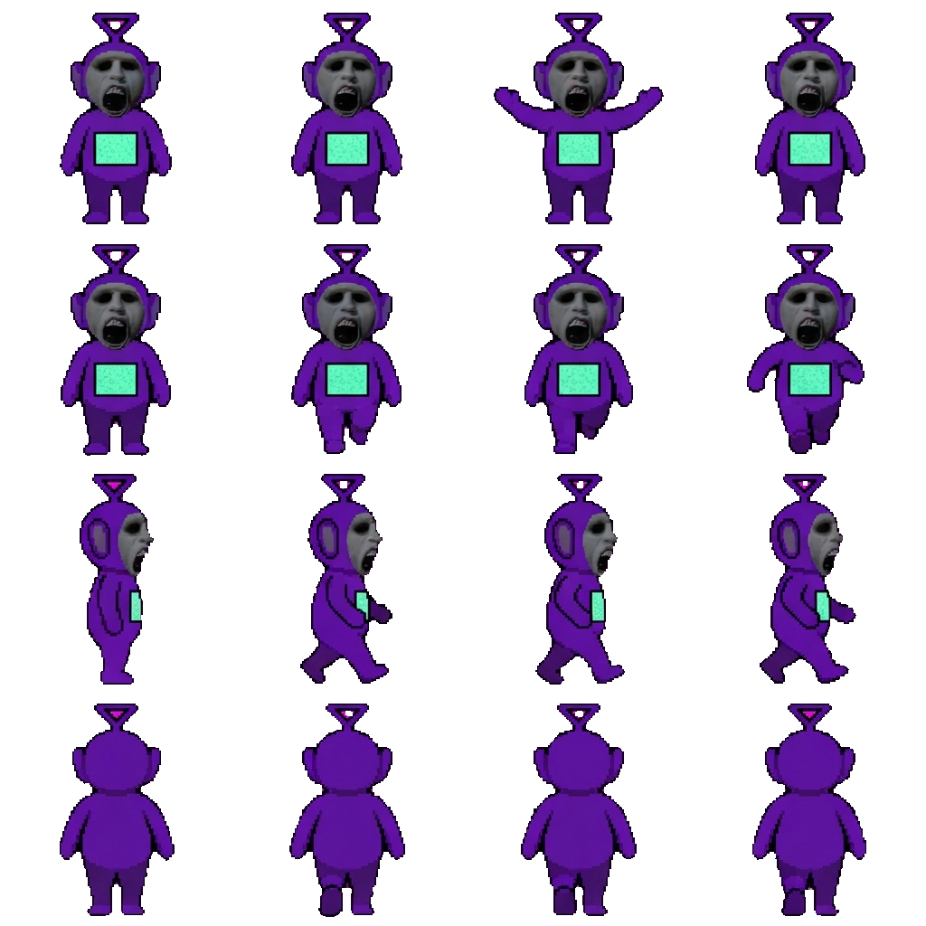 Tinky Winky movement sprite