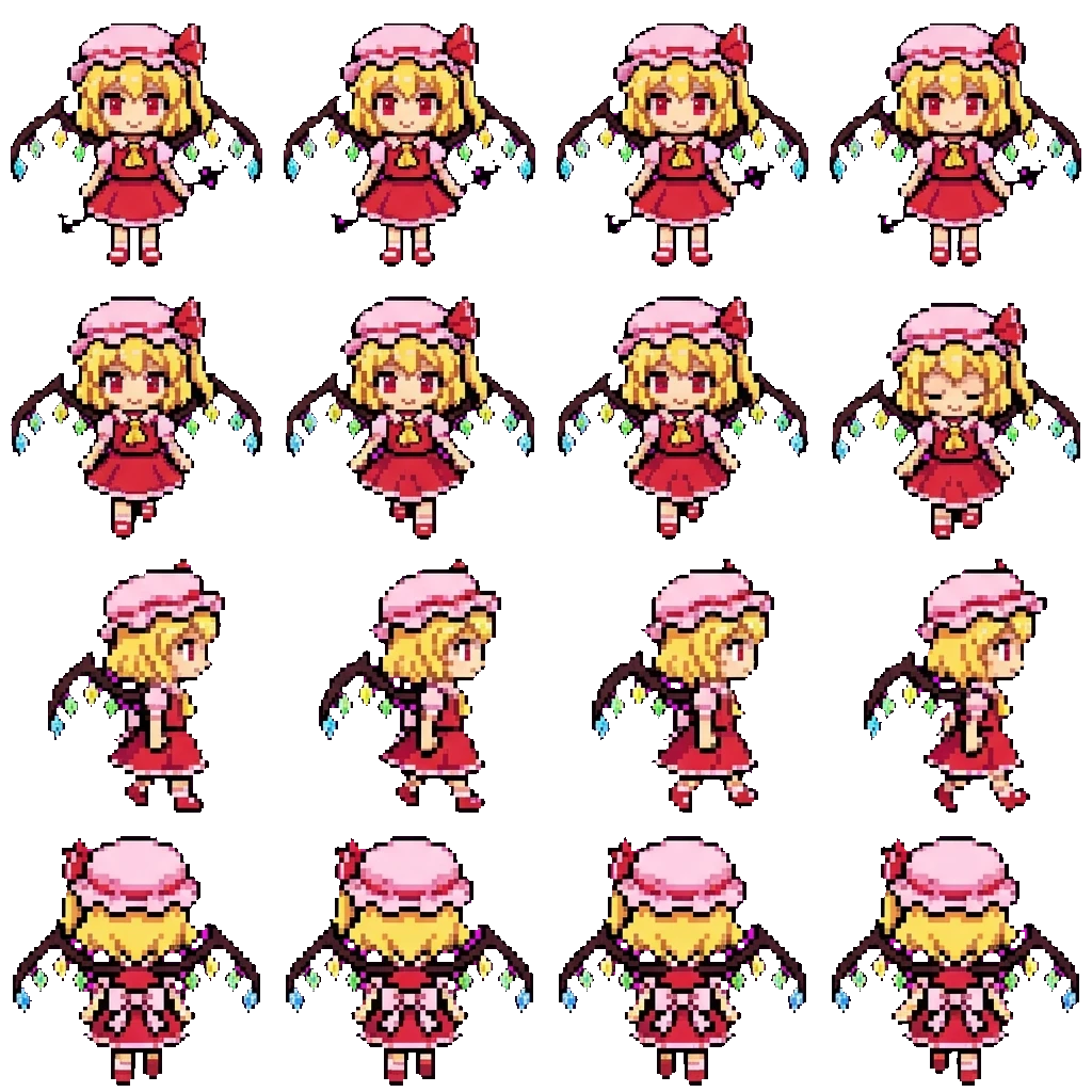 Flandre Scarlet movement sprite