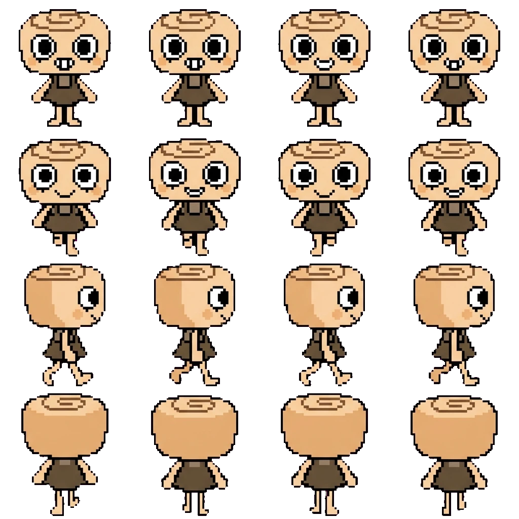 Shelly Fossilian movement sprite