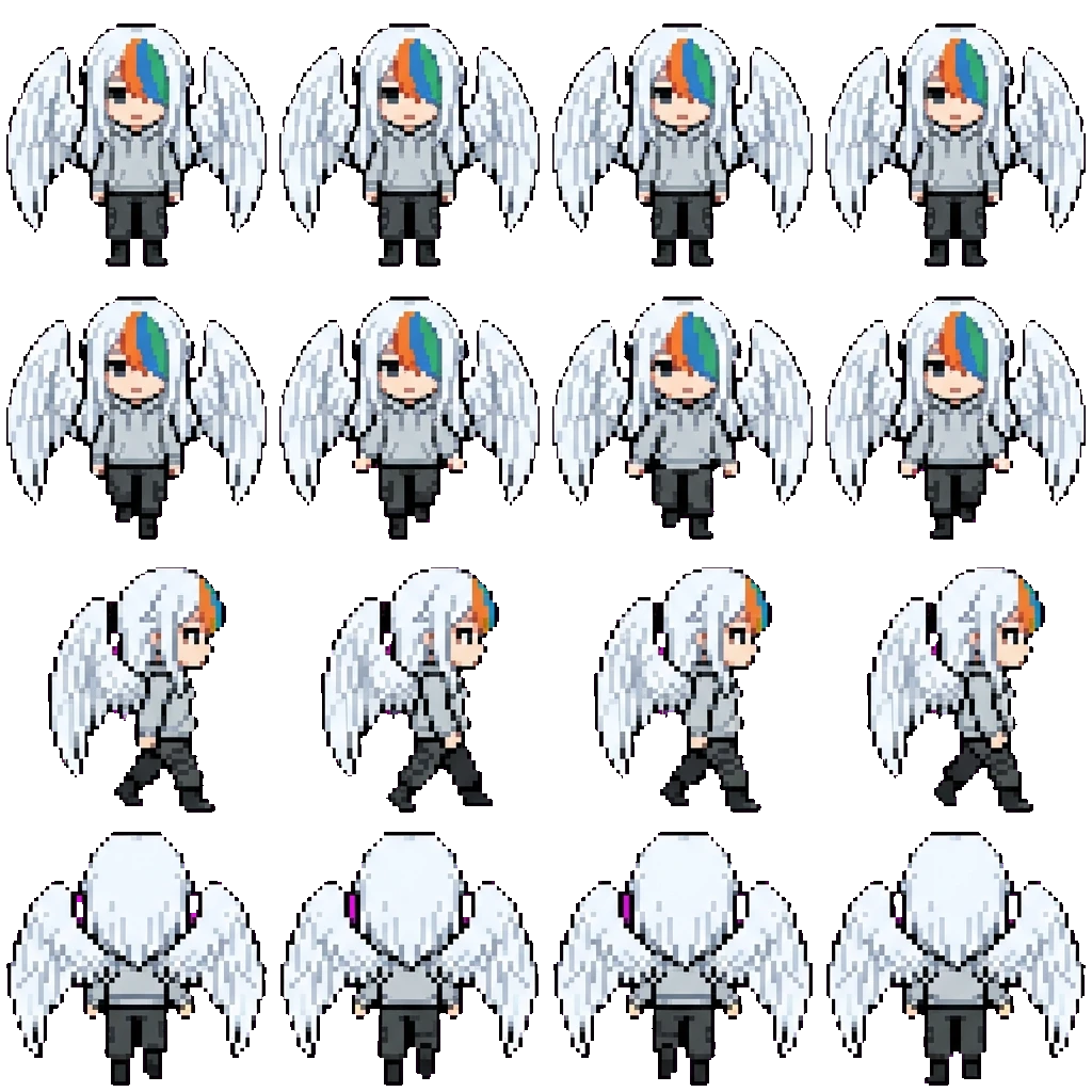 Luneth movement sprite