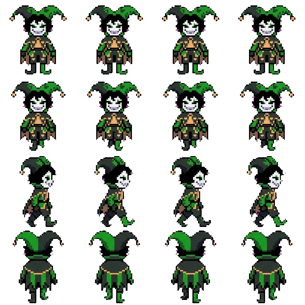 Harlequin movement sprite