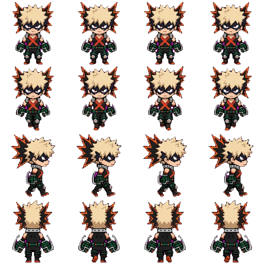Katsuki Bakugo movement sprite