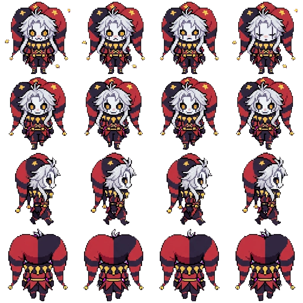 Pierrot movement sprite